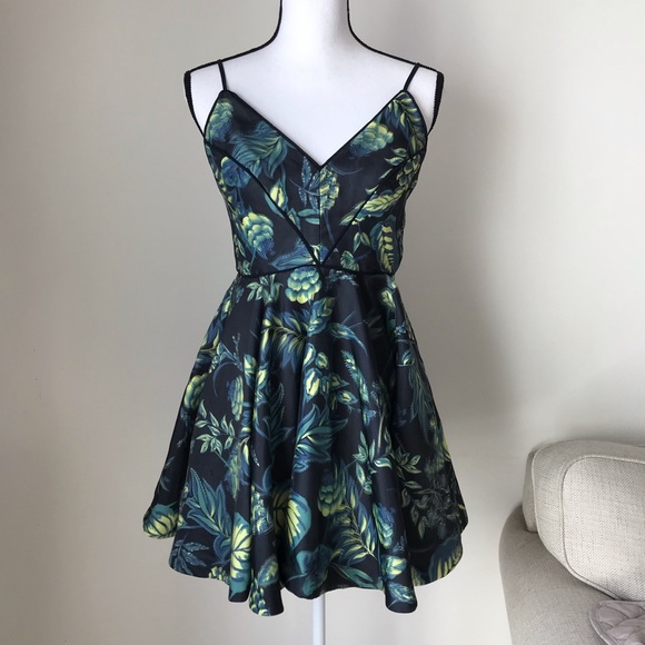 UO Silence & Noise Hologram Fit & Flare Mini Dress - Picture 3 of 7